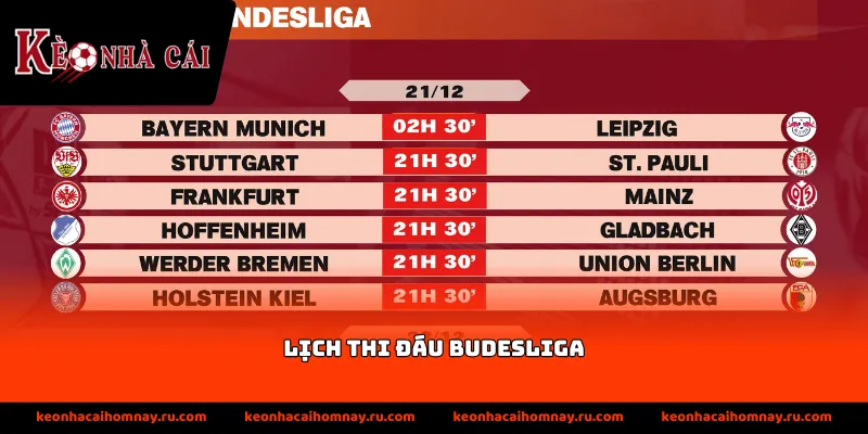 Thông tin về lịch thi đấu Bundesliga 2026
