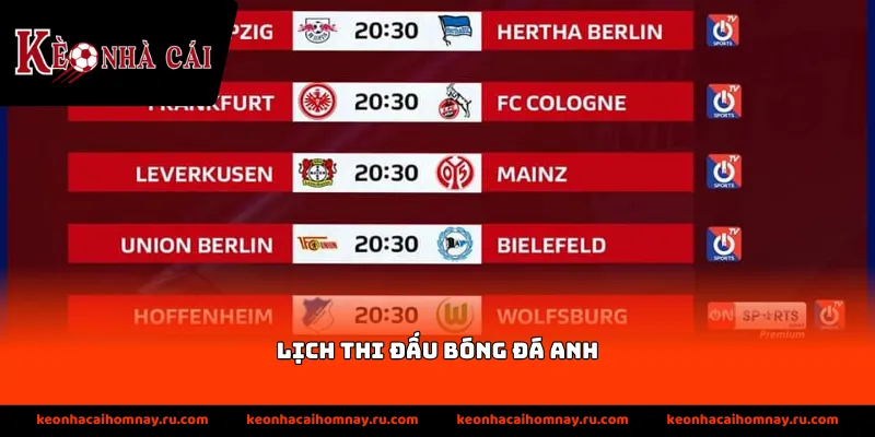 Tầm quan trọng của việc cập nhật lịch thi đấu Ngoại Hạng Anh